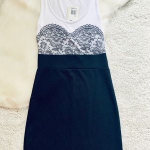 Lace Print Mini Dress